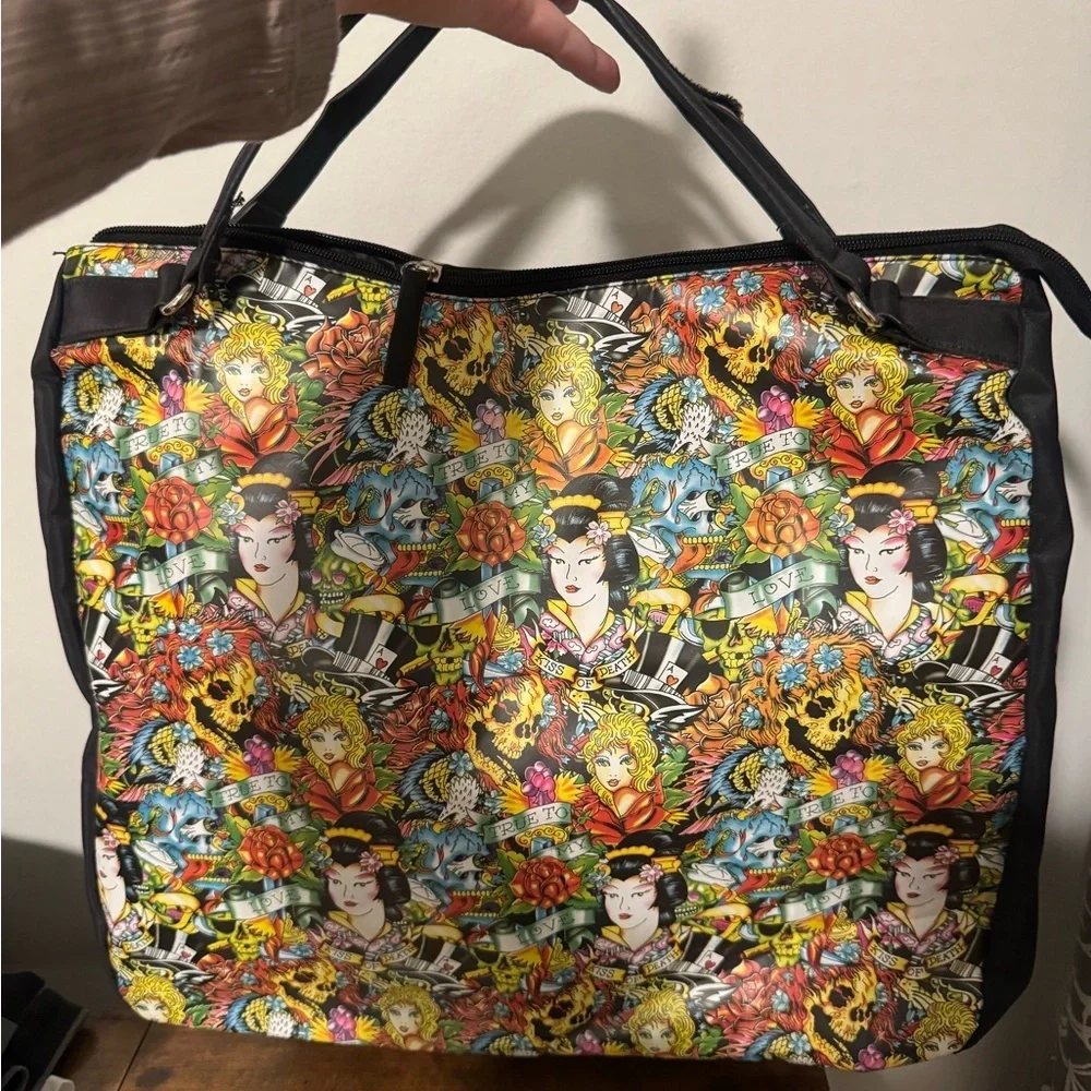 ❤️‍🔥❤️‍🔥Ed Hardy Christian Audigier Colorful Women's Tote Bag